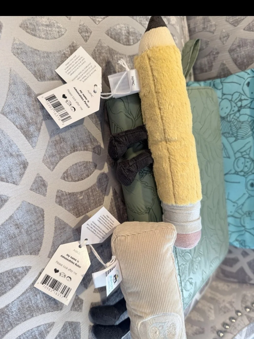 JELLYCAT Ruler & Pencil BNWT Authentic